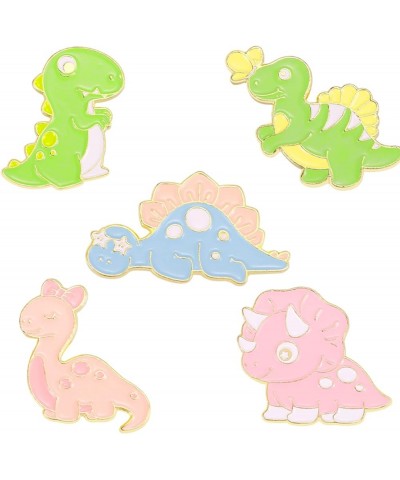 Colorful Dinosaur Enamel Lapel Pins Set,5 Pcs Animal Enamel Pins for Women Men Cartoon Enamel Brooch Badge Pins for Jackets B...