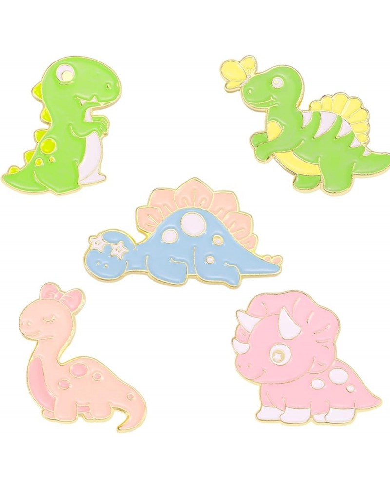 Colorful Dinosaur Enamel Lapel Pins Set,5 Pcs Animal Enamel Pins for Women Men Cartoon Enamel Brooch Badge Pins for Jackets B...