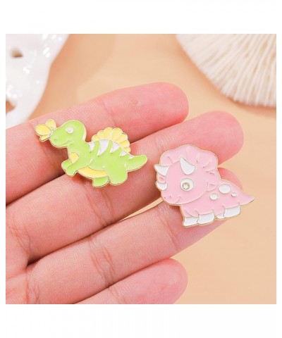 Colorful Dinosaur Enamel Lapel Pins Set,5 Pcs Animal Enamel Pins for Women Men Cartoon Enamel Brooch Badge Pins for Jackets B...