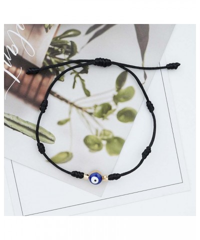 2 Pcs Evil Eye 7 Knot Lucky Bracelets Adjustable String Matching Friendship Gift for Women Men 2 Pcs Red $5.50 Bracelets