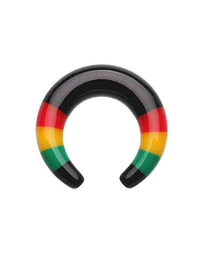 Rasta Stripes Acrylic Ear Gauge Buffalo Taper 4 GA (5mm) $11.33 Body Jewelry