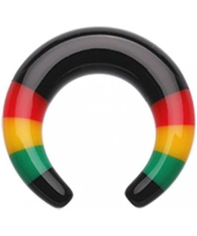 Rasta Stripes Acrylic Ear Gauge Buffalo Taper 4 GA (5mm) $11.33 Body Jewelry