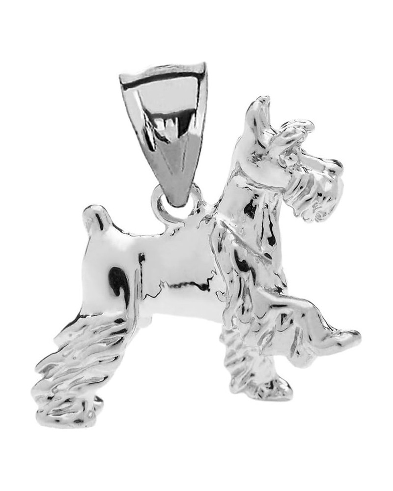 Solid Sterling Silver Schnauzer Charm Pendant $12.30 Pendants