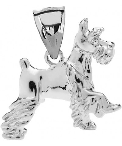 Solid Sterling Silver Schnauzer Charm Pendant $12.30 Pendants