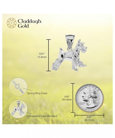 Solid Sterling Silver Schnauzer Charm Pendant $12.30 Pendants