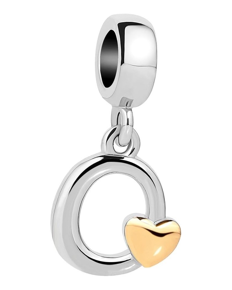 Alphabet Letter Charm Golden Heart Charm Dangle Bead for Bracelet O $8.69 Bracelets