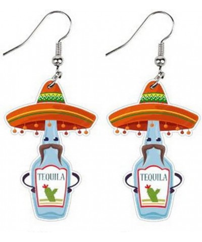 Cinco de Mayo Earrings Mexican Earrings for Women Girls Pinatas Sombrero Fiesta Drop Earrings,Funny Fiesta Pepper Racket Rain...