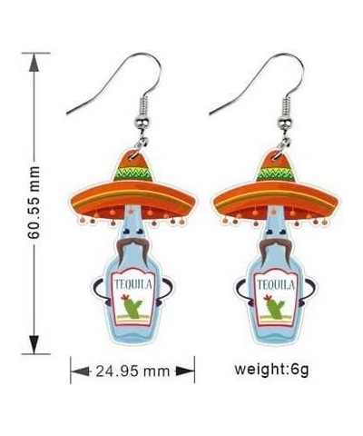 Cinco de Mayo Earrings Mexican Earrings for Women Girls Pinatas Sombrero Fiesta Drop Earrings,Funny Fiesta Pepper Racket Rain...