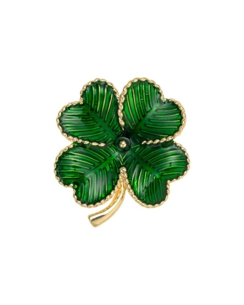 St. Patrick's Day Green Shamrock Pins Crystal Four Leaf Clover Pins and Brooches Lucky St. Patrick's Day Pins St Patricks Day...