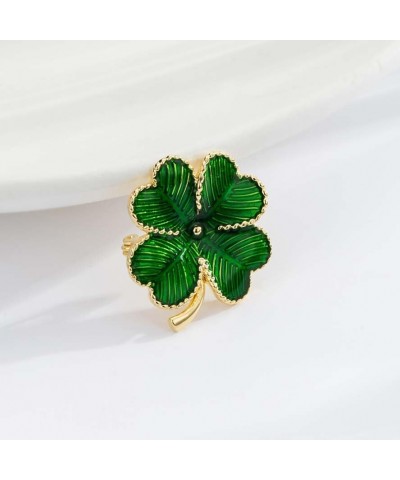 St. Patrick's Day Green Shamrock Pins Crystal Four Leaf Clover Pins and Brooches Lucky St. Patrick's Day Pins St Patricks Day...