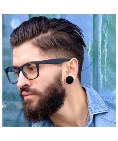 2pc Acrylic Double Flared Plugs Ear Stretching Piercing 00 Gauge 10mm Plastic Earring Cool Black - 00g (10mm) $8.66 Body Jewelry