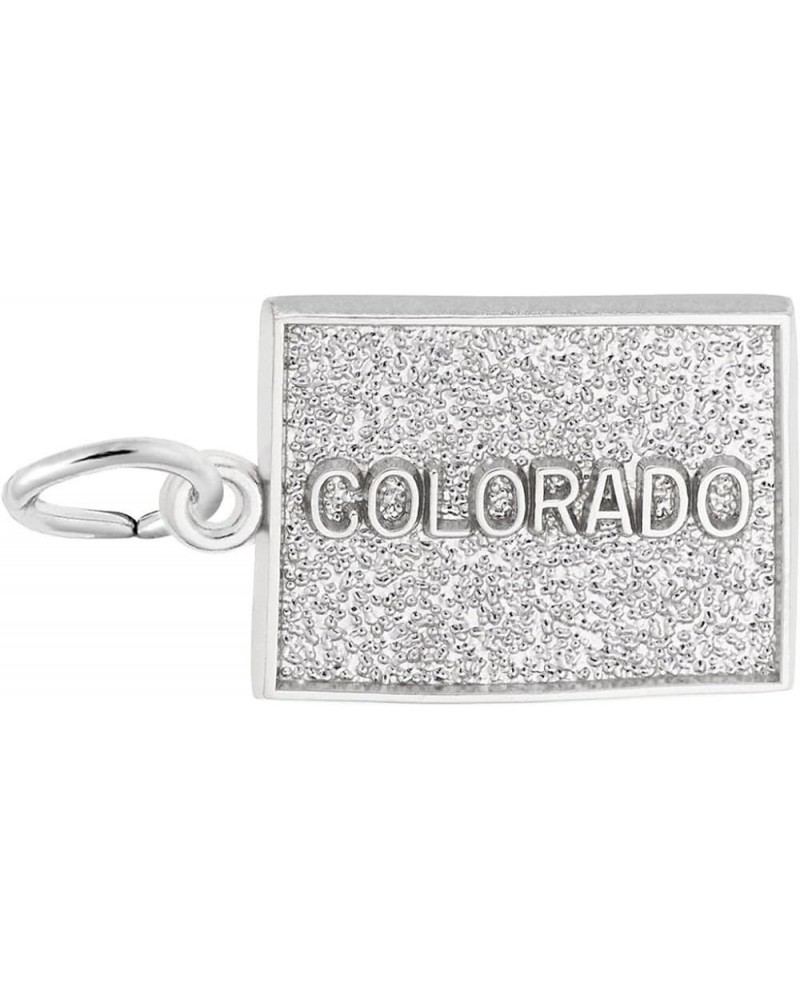 Rembrandt Colorado Map Charm 14K White Gold $16.50 Bracelets