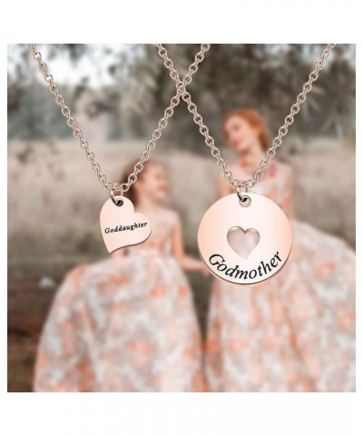 Goddaughter Gift Godmother Proposal Godmother Goddaughter Necklace Set Religious Jewelry Gift for Baptism First Communion Gif...