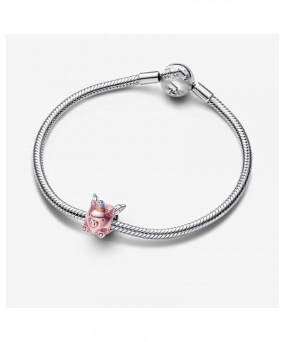 Bellestory Flying Unicorn Pig Charm Sterling Silver Pink Enamel piggy piglet Bead for Women European Bracelet Rainbow wings $...