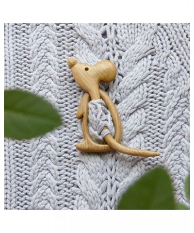 Wooden Brooch Pin with Creative Design Handmade Animal Brooch Sweater Clip,Vintage Shawl Pin Natural Wooden Brooch Pin(Heart)...