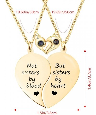 BFF Necklace for 2-Split Heart Necklace Not Sisters by Blood Pendant Friendship Necklace Set of 2 Valentines Day Gifts for He...