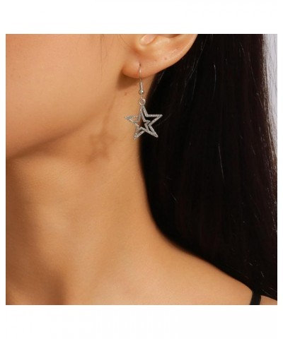 Star Earrings for Women Gold Star Earrings Dangle Star Tassel Earrings Crystal Star Chain Earrings Wedding Prom Jewelry Gifts...