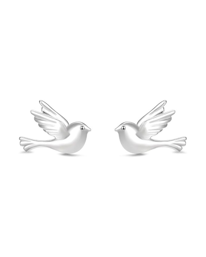 Sterling Silver Little Bird Statement Stud Earrings/Screw Back $7.64 Earrings