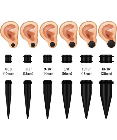 24pcs Big Gauges Kit Ear Stretching Kit 00G-20mm Acrylic Tapers Plugs Body Piercing Set Golden Lines Green $9.89 Body Jewelry