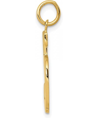 10K Yellow Gold Casted Large Polished Number Charm Pendant (Length 25mm Width 10 mm) Number 5 $68.68 Pendants