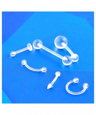 Fashion Charming Body Piercing Jewelry for Women Men Valentine's Day Boy Girl Friend 6/9Pcs Clear Unisex Belly Button Rings S...