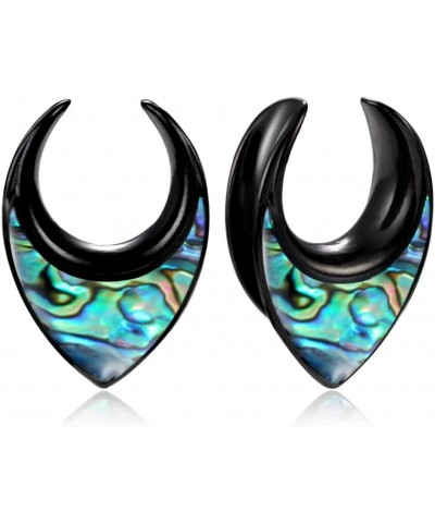 2 PCS Hypoallergenic 316 Stainless Steel Colorful Conch Saddle Hangers Tunnels Reverse Saddle Gauges Piercing Body Jewelry 8m...