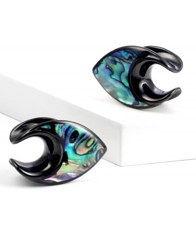 2 PCS Hypoallergenic 316 Stainless Steel Colorful Conch Saddle Hangers Tunnels Reverse Saddle Gauges Piercing Body Jewelry 8m...