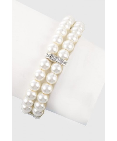 1920s Flapper Imitation Pearl Bracelet Great Gatsby Pearl Bracelet Roaring 20s Accessories Jewelry Set 2layer $8.69 Bracelets