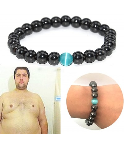 2Pcs Anti-Swelling Black Obsidian Bracelet Anklet for Women,Lymphatic Drainage Obsidian Ankle Bracelet,Anti-Anxiety Opal Brac...