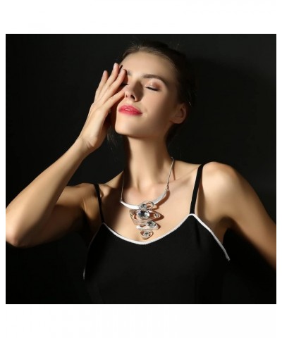 Women's Chokers Necklace Rhinestone Pendant Chain for Women Jewelry Necklaces Trendy Fashion 45cm Grey $11.04 Necklaces