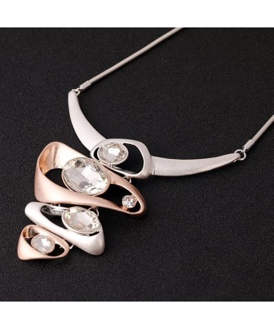 Women's Chokers Necklace Rhinestone Pendant Chain for Women Jewelry Necklaces Trendy Fashion 45cm Grey $11.04 Necklaces