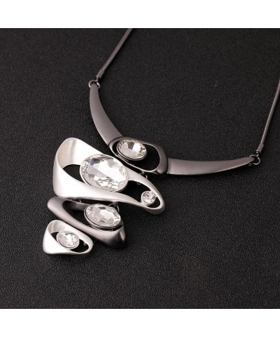 Women's Chokers Necklace Rhinestone Pendant Chain for Women Jewelry Necklaces Trendy Fashion 45cm Grey $11.04 Necklaces