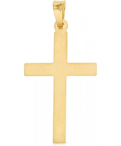 14K Two Tone Gold Cross Charm Pendant with 1.2mm Singapore Chain Necklace 24.0 Inches $114.30 Necklaces