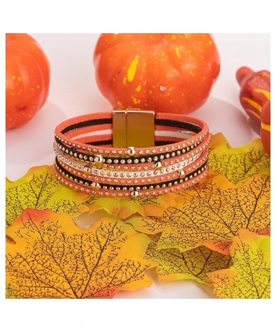 Boho Leather Wrap Bracelets Stackable Cuff Bangle Bracelets Trendy Cute Charm Crystal Beads Jewelry Gifts for Women Beads $8....