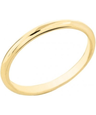 Dainty 14k Yellow Gold Comfort-Fit Band Traditional 2mm Wedding Ring for Women $60.45 Bracelets