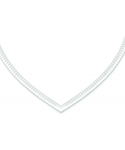 Sterling Silver 4mm Cubetto V-Shaped Necklace $44.61 Necklaces