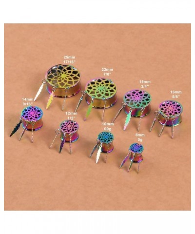 1 Pair Multicolor Ear Gauges Stainless Steel Ear Dangle Plugs Tunnels Personal Style Piercing Jewelry Ear Stretchers Earrings...