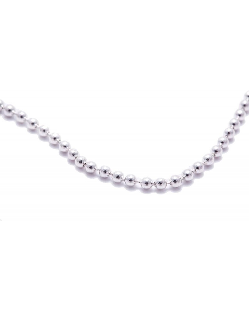 Silver Clad Steel Ball Chain Necklace 34.0 Inches $9.35 Necklaces