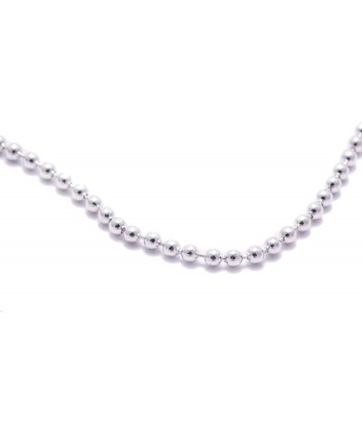 Silver Clad Steel Ball Chain Necklace 34.0 Inches $9.35 Necklaces