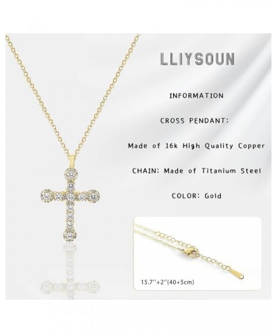 Cross Pendant Necklace for Women Jewelry Gold Cross Necklaces Gifts for Women Girl Cross Necklace Minimalist Trendy Jewelry V...