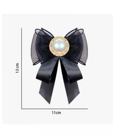 JKQBUX Multi-colour pearl Bow Tie Brooches for Girl Women Fashion jabot collar brooch pins Pre-Tied Neck Tie Shirt Corsage or...